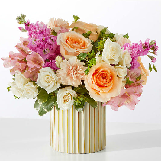 Paradise Bouquet with Ivory Vase – ANGEL'S FLOWERS AND GIFTS, San Jose CA