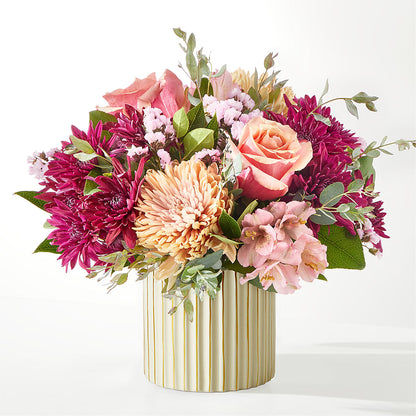 Berry Cobbler Bouquet with Ivory Vase – ANGEL'S FLOWERS AND GIFTS, San Jose CA