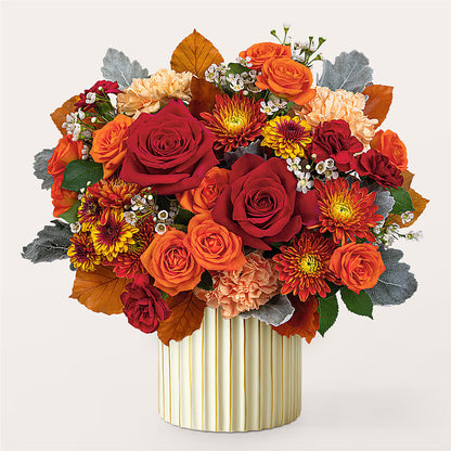 Merlot Bouquet with Ivory Vase – ANGEL'S FLOWERS AND GIFTS, San Jose CA