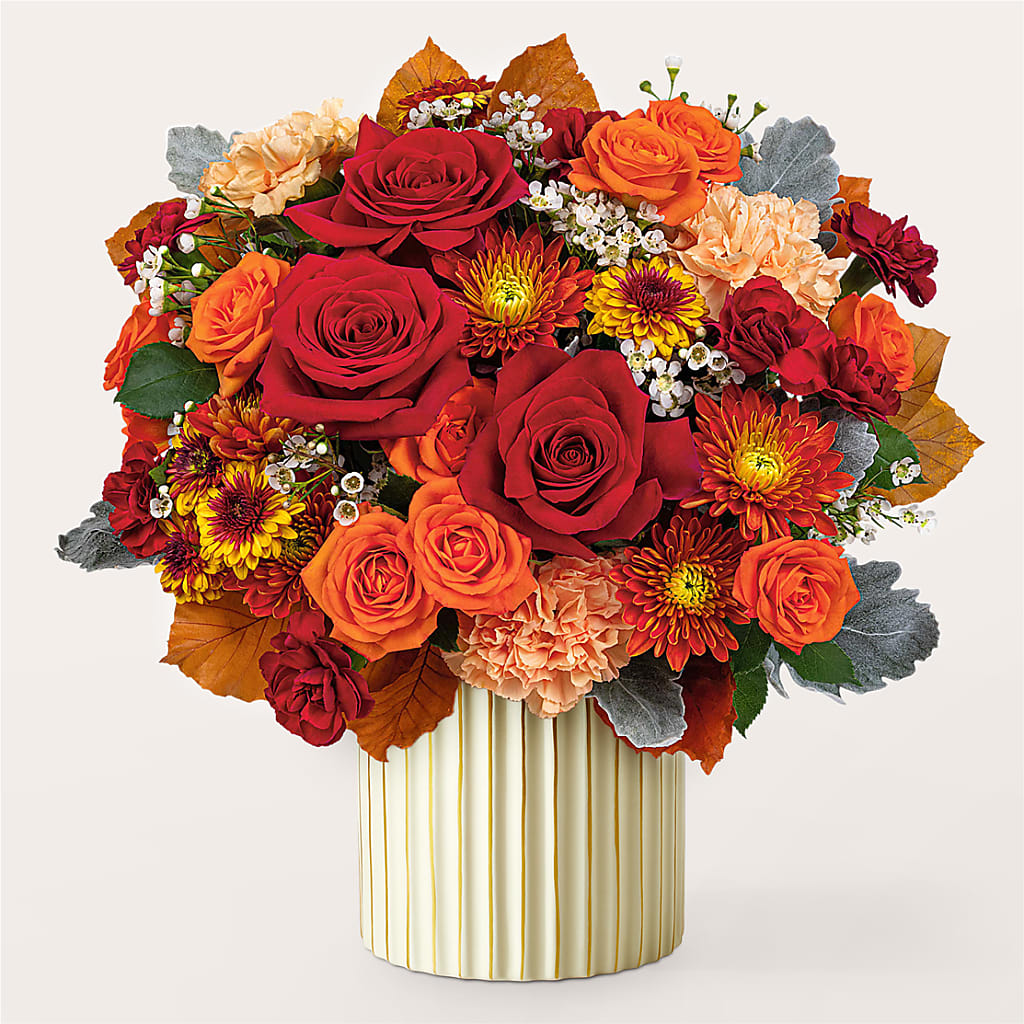 Merlot Bouquet with Ivory Vase – ANGEL'S FLOWERS AND GIFTS, San Jose CA