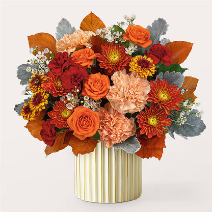 Merlot Bouquet with Ivory Vase – ANGEL'S FLOWERS AND GIFTS, San Jose CA