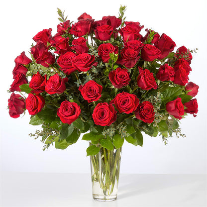 Forever Yours Fifty Stem Red Rose Bouquet – ANGEL'S FLOWERS AND GIFTS, San Jose CA
