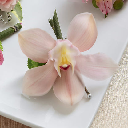Pink Cymbidium Boutonniere – ANGEL'S FLOWERS AND GIFTS, San Jose CA