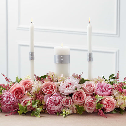 Worldwide Romance Unity Candle Arrangement – ANGEL'S FLOWERS AND GIFTS, San Jose CA