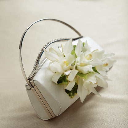 White Purse Decor – ANGEL'S FLOWERS AND GIFTS, San Jose CA