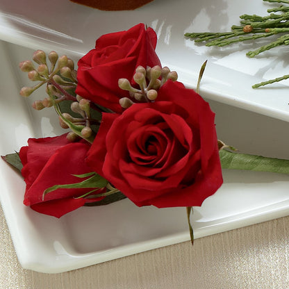 Red Spray Rose Boutonniere – ANGEL'S FLOWERS AND GIFTS, San Jose CA